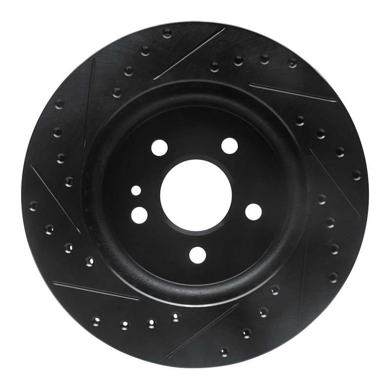 Mercedes-Benz ML430 Brake Rotor (1) - Front Right - R1 Concepts - Drilled & Slotted - Black - `98-`05